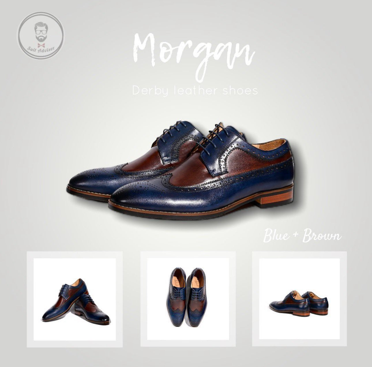 Morgan Derby leather shoes 古銅混擦色皮鞋