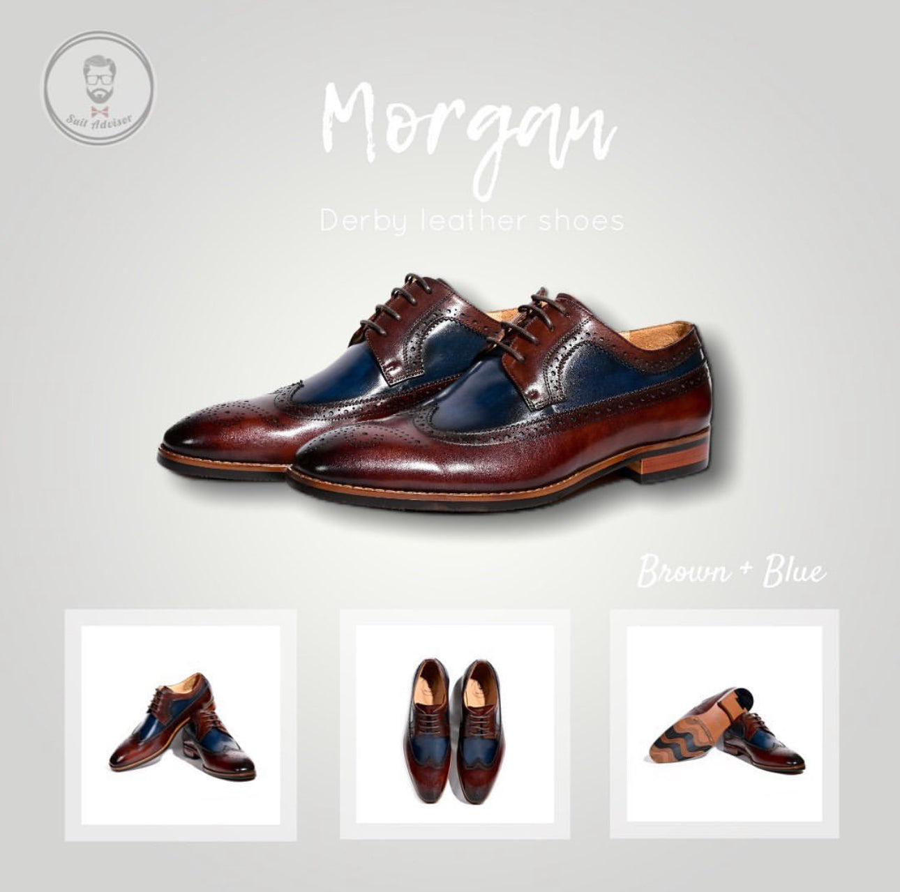 Morgan Derby leather shoes 古銅混擦色皮鞋