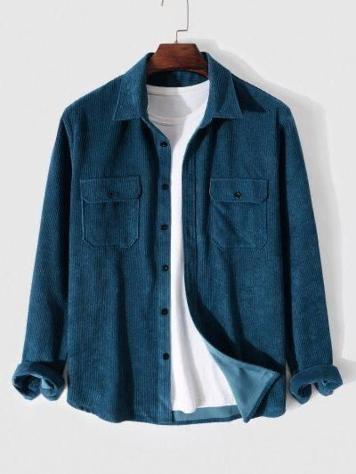 Men’s Causal Shirt 復古豔美真2件長袖恤衫